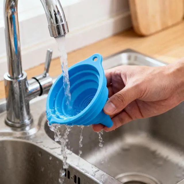 Alt view image 5 of 7 - Kitchen Funnels for Filling Bottles Small and Large Funnel Set | 6 Pcs Silicone Foldable Collapsible Funnels for Filling Water Bottle Liquid, Kitchen Gadgets Accessories