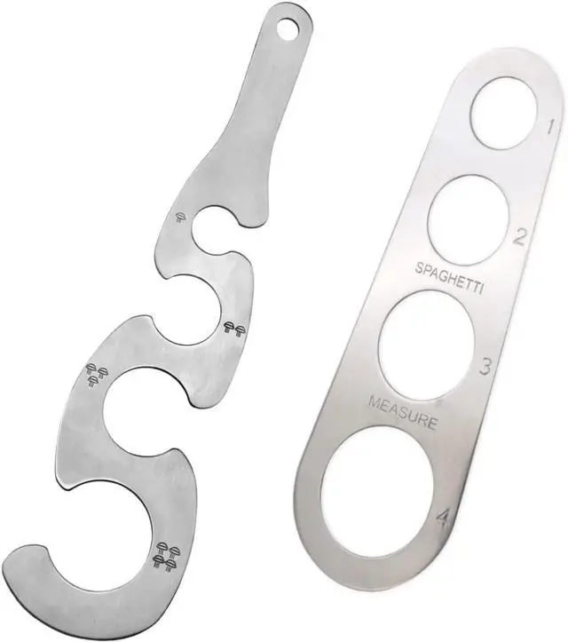 Main image of 2-Packs Spaghetti Pasta Measurer Measure Tool, Stainless Steel Measurer for Pasta and Noodles. (PS-M2)