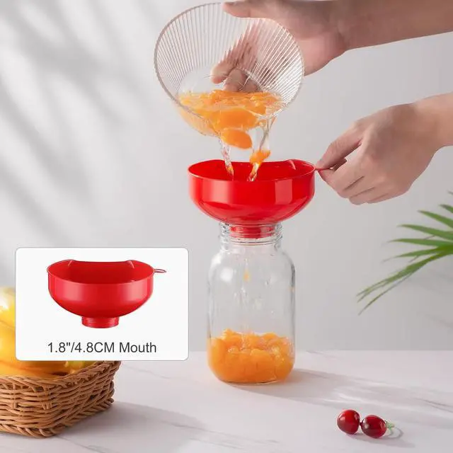 Alt view image 2 of 7 - Pisol Wide Mouth Versatile Funnel for Kitchen Use for Filling Bottles | Food Grade Plastic, BPA Free, 4 Sizes Mouth, 1 Strainer, Rotating Screw Design, Easy to Clean, Dishwasher Safe