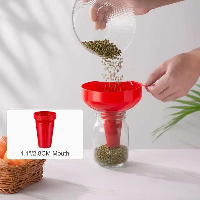 Alt view image 3 of 7 - Pisol Wide Mouth Versatile Funnel for Kitchen Use for Filling Bottles | Food Grade Plastic, BPA Free, 4 Sizes Mouth, 1 Strainer, Rotating Screw Design, Easy to Clean, Dishwasher Safe