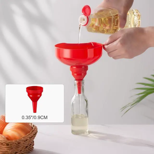 Alt view image 5 of 7 - Pisol Wide Mouth Versatile Funnel for Kitchen Use for Filling Bottles | Food Grade Plastic, BPA Free, 4 Sizes Mouth, 1 Strainer, Rotating Screw Design, Easy to Clean, Dishwasher Safe