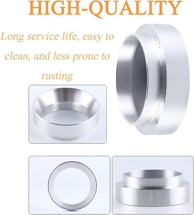 Alt view image 4 of 6 - Espresso Dosing Funnel Precision Aluminum Alloy Coffee Dosing Ring Accessories Set for Portafilter Hands-Free (51mm)