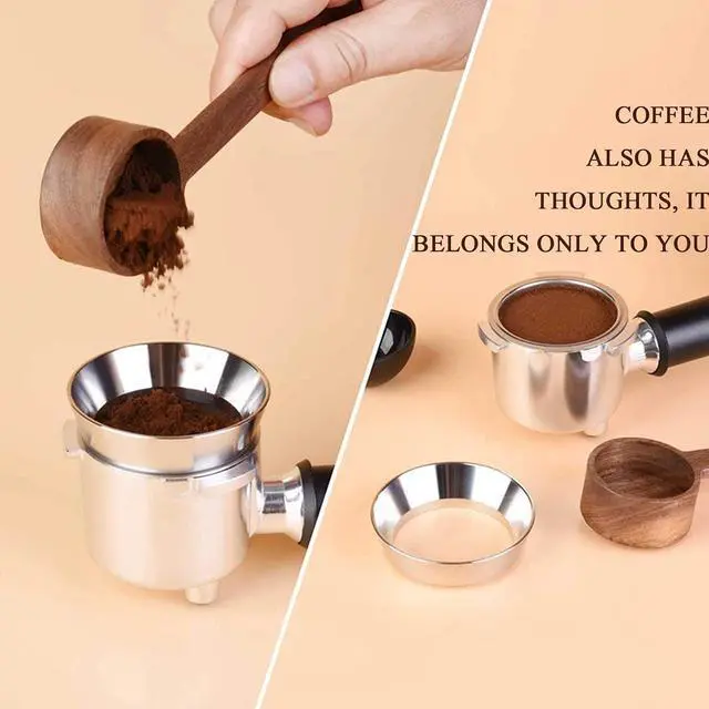 Alt view image 6 of 6 - Espresso Dosing Funnel Precision Aluminum Alloy Coffee Dosing Ring Accessories Set for Portafilter Hands-Free (51mm)