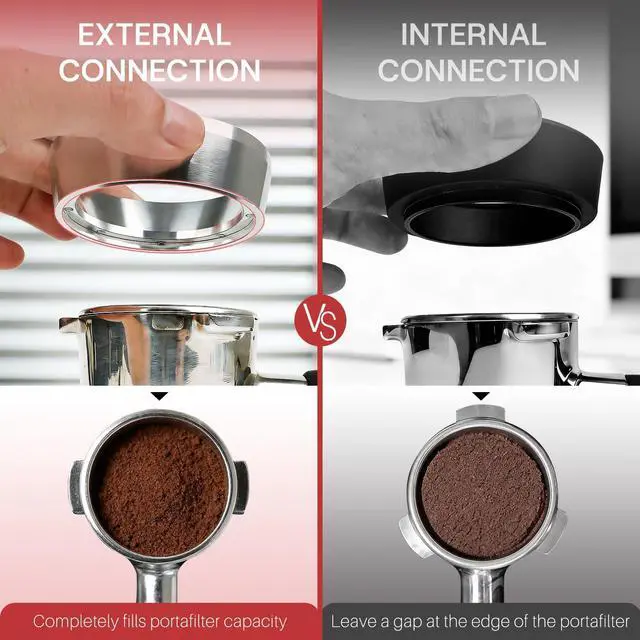 Alt view image 5 of 7 - 54mm Espresso Dosing Funnel with Magnetic | Fits Breville 54mm Portafilter | Sits On the Outside of the Portafilter | Silver