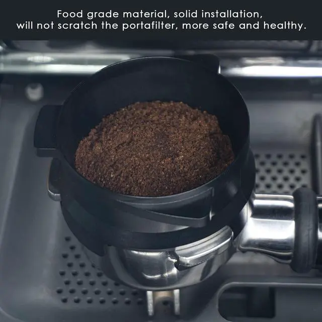 Alt view image 2 of 7 - 54mm Dosing Funnel for Breville Barista Portafilters, Hands-Free Coffee Accessrioes Dishwasher Safe, Black