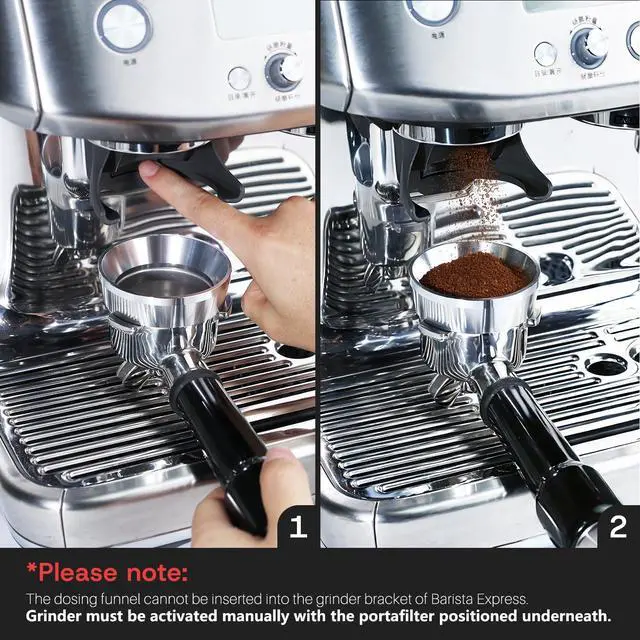 Alt view image 7 of 7 - 54mm Espresso Dosing Funnel with Magnetic | Fits Breville 54mm Portafilter | Sits On the Outside of the Portafilter | Silver