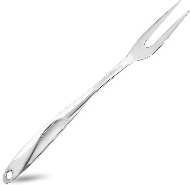 Alt view image 7 of 7 - HANSGO 14.6" Stainless Steel Carving Fork for Meat, 2-Prong Serving & Grilling Fork with Hanging Hole, Hollow Handle for Better Heat Reduction, Kitchen Utensil for Cooking & Serving