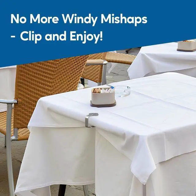 Alt view image 7 of 7 - 6 Pcs Picnic Tablecloth Clips for Outdoor Tables - Stainless Steel Table Cloth Clip, Fits for 1.9 Thick Tables, Metal Clamps for Picnic Table Clips, Dining Table Cloth Holder