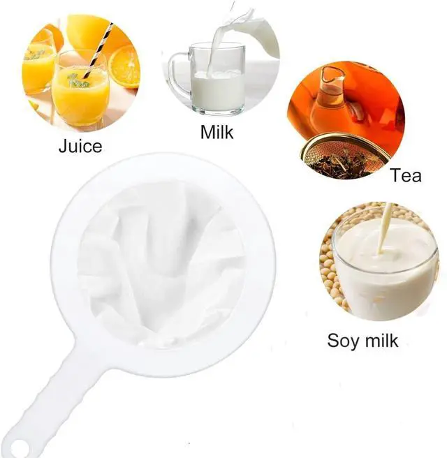 Alt view image 2 of 4 - ZeeDa Ultra-Fine Mesh Strainer Nylon Food Mesh Sieve Plastic Mesh Colander for Filtering Juice Soybean Milk (120 Mesh), White