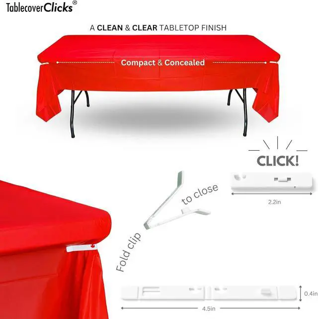 Alt view image 2 of 6 - 32 Pack of Reusable Tablecloth/Table-Cover Clips Great for Disposable Plastic Table Covers Celebration/Party Table Décor
