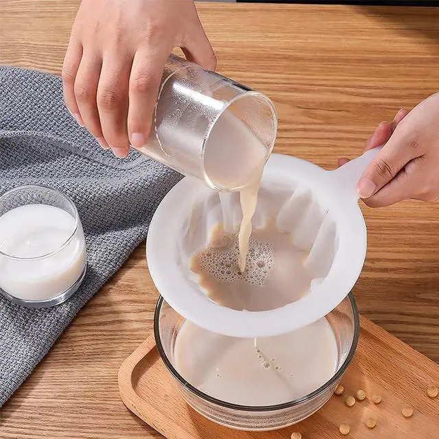 Alt view image 3 of 4 - ZeeDa Ultra-Fine Mesh Strainer Nylon Food Mesh Sieve Plastic Mesh Colander for Filtering Juice Soybean Milk (120 Mesh), White