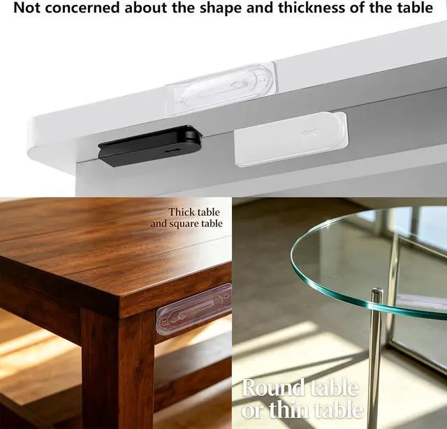 Alt view image 4 of 7 - Tablecloth Clips Self-Adhesive Clear Invisible Windproof Table Cover Clamps, Sticky Table Cloth Holder Clips for Outdoor Picnic Tables, Camping Folding Tables, Weddings & Parties (8 Pack)