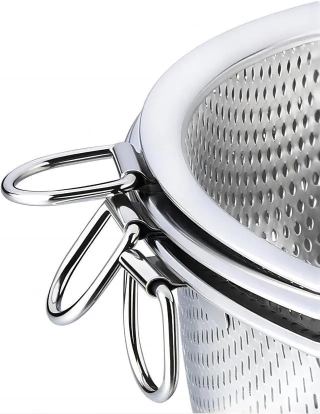Alt view image 3 of 7 - GREATLINK Stainless Steel Colander and Fine Mesh Strainer for Kitchen, 7.7Inch Pasta and Rice Strainer, Small Metal Sieve/Washing Bowl/Pot Drainer/Sifter for Spaghetti, Berry, Fruit, Vegetable