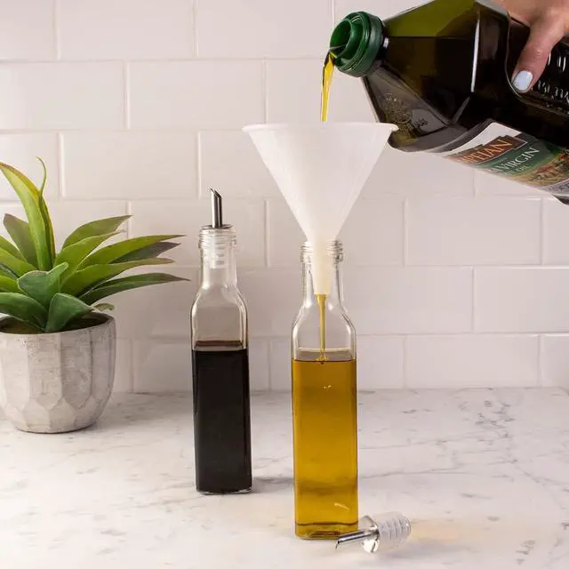 Alt view image 2 of 3 - Hutzler 8 oz Plastic Funnel, Natural, Clear Plastic, Food Safe, BPA Free, Heat Resistant Polypropylene