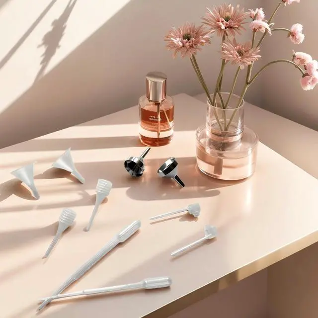 Alt view image 7 of 7 - 10Pcs Mini Funnels Sets, Aluminium Plastic Small Funnels with Mini Plastic Dropper Pipette Dispenser for Filling Small Bottles, Cosmetics, Crafts, Sand, Essential Oils