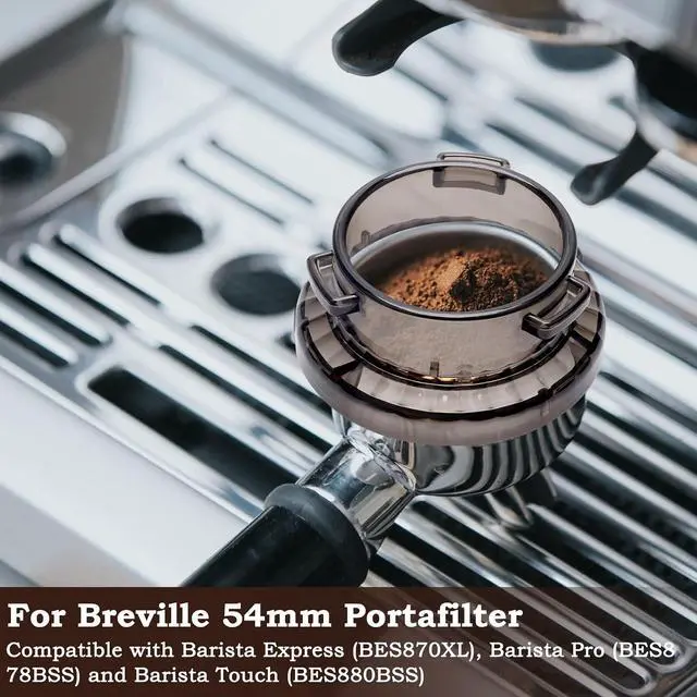 Alt view image 3 of 7 - 54mm Dosing Funnel for Breville Espresso Portafilter, 53.5mm Puck Screen | Compatible with Breville Espresso Machine Accessories, For Breville Series Barista & Bambino Espresso Machines