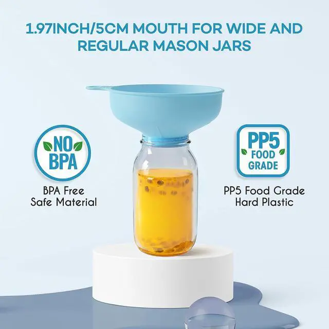 Alt view image 3 of 7 - Pisol Wide Mouth Versatile Funnel for Kitchen Use for Filling Bottles | Food Grade Plastic, BPA Free, 5 Sizes Mouth, 2 Strainers, Rotating Screw Design, Easy to Clean, Dishwasher Safe