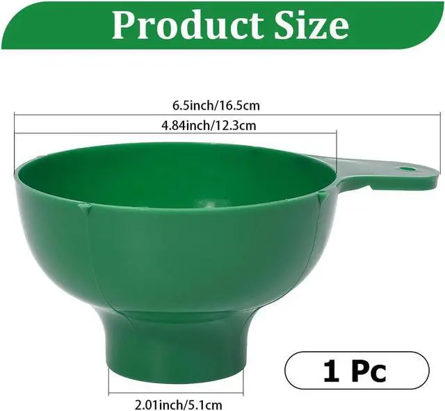 Alt view image 2 of 7 - Wide Mouth Plastic Funnel Canning Funnels for Filling Mason Jars Cooking Kitchen Accessories for Filling Bottles Bags Transferring Liquid Dry Ingredients Oil Coffee Beans Spice Blends