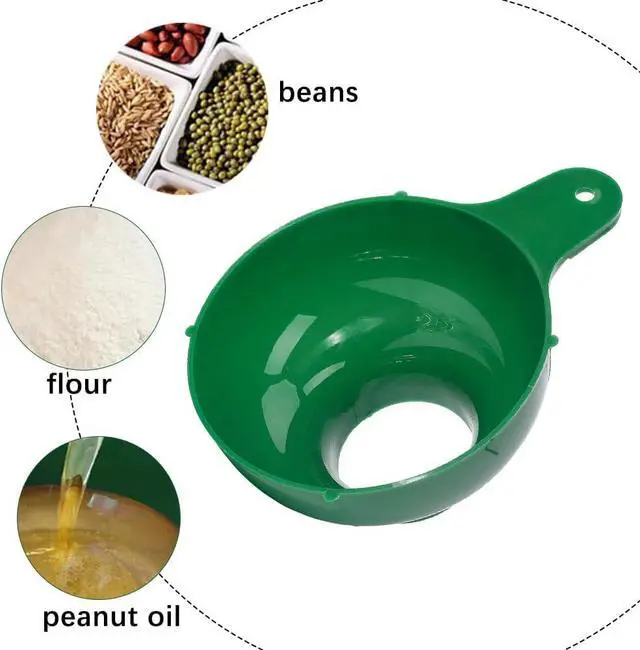 Alt view image 5 of 7 - Wide Mouth Plastic Funnel Canning Funnels for Filling Mason Jars Cooking Kitchen Accessories for Filling Bottles Bags Transferring Liquid Dry Ingredients Oil Coffee Beans Spice Blends
