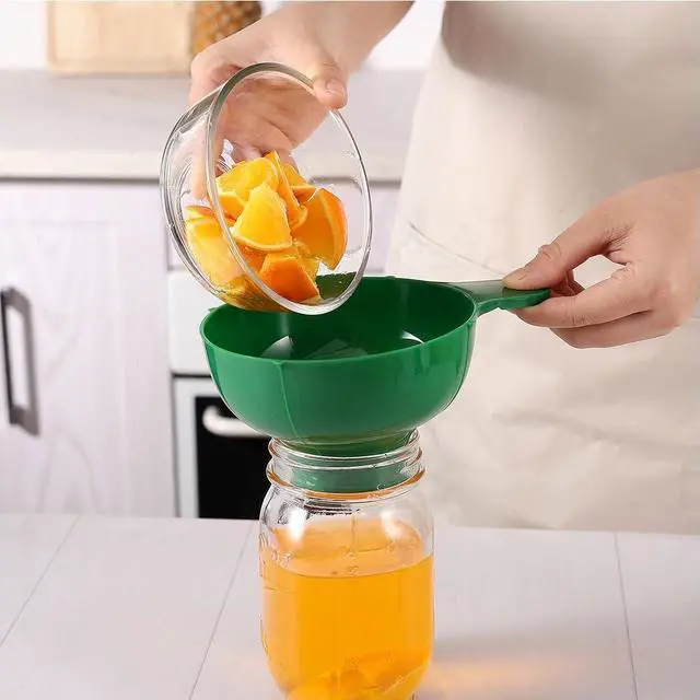 Alt view image 6 of 7 - Wide Mouth Plastic Funnel Canning Funnels for Filling Mason Jars Cooking Kitchen Accessories for Filling Bottles Bags Transferring Liquid Dry Ingredients Oil Coffee Beans Spice Blends