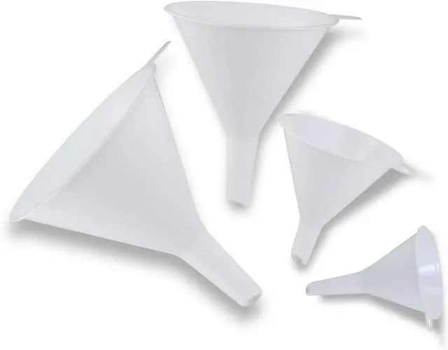 Main image of Plastic Funnel Set, Kitchen Funnels for Filling Bottles, Automotive Oil Funnels for Lubricants and Fluids, Leak-Proof Design Fits Cars, Motorcycles & Home Containers