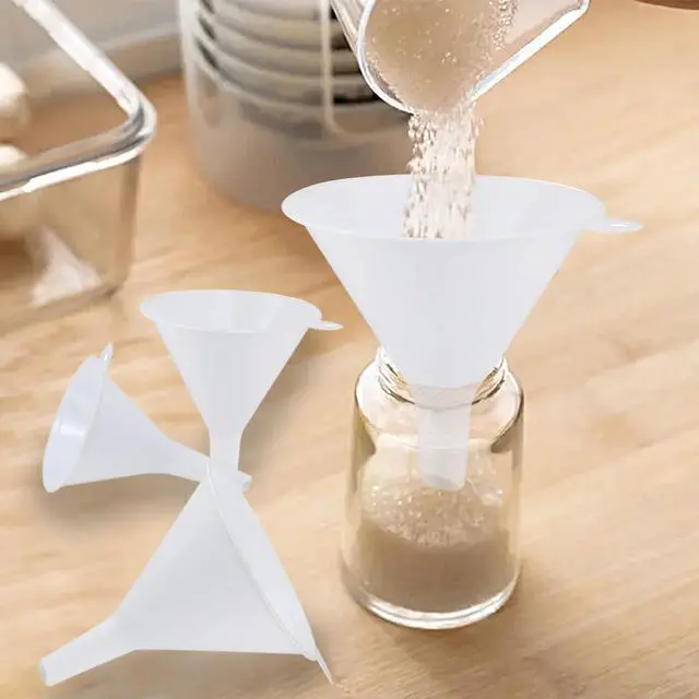 Alt view image 5 of 7 - Plastic Funnel Set, Kitchen Funnels for Filling Bottles, Automotive Oil Funnels for Lubricants and Fluids, Leak-Proof Design Fits Cars, Motorcycles & Home Containers
