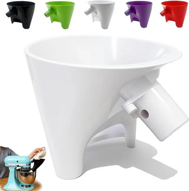 Main image of Flour Funnel for Kitchen Aid Mixer, KitchenAid Mixer Funnel Attachment | Kitchen Aid Mixer Accessories and Attachments: Flour Funnel for Stand Mixer, Fits 4.55 Qt Tilt-Head Models