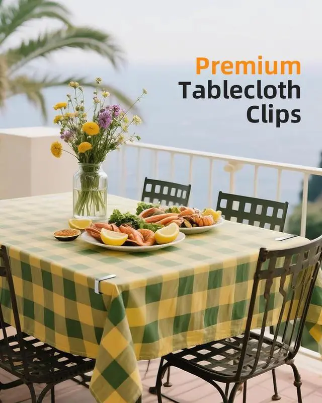 Alt view image 4 of 7 - 36 Pack Tablecloth Clips, Table Cloth Holder, Silver | Heavy Duty, Stainless Steel Table Cloth Cover Clamps Ideal for Picnics Restaurant Marquees Weddings Graduation Party