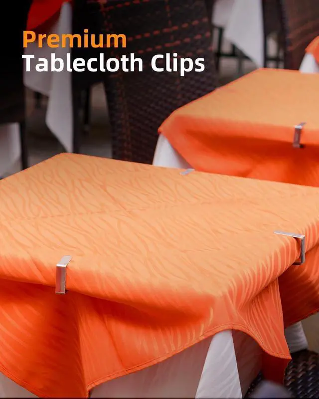 Alt view image 6 of 7 - 36 Pack Tablecloth Clips, Table Cloth Holder, Silver | Heavy Duty, Stainless Steel Table Cloth Cover Clamps Ideal for Picnics Restaurant Marquees Weddings Graduation Party