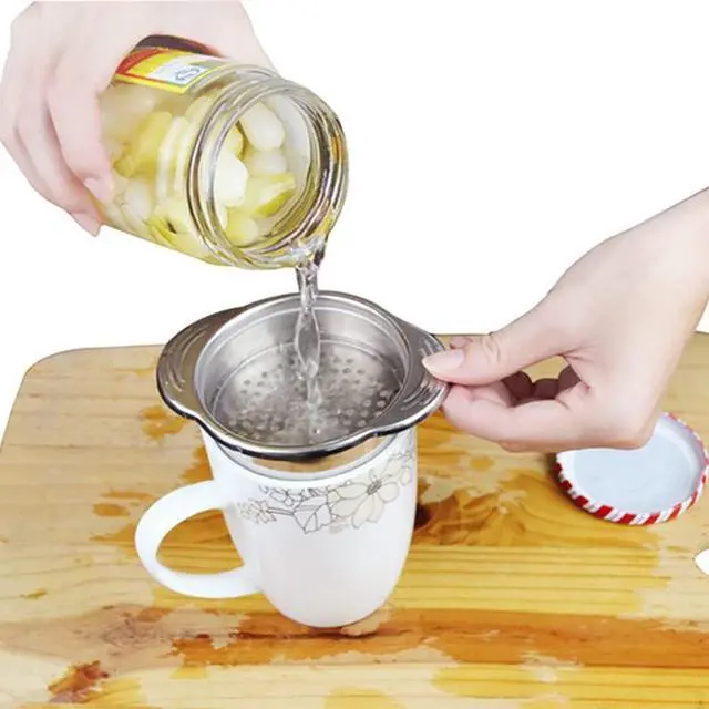 Alt view image 3 of 6 - Stainless Steel Canning Colander Food Can Strainer Fruit Can Sieve Colander Kitchen Tool for Tuna