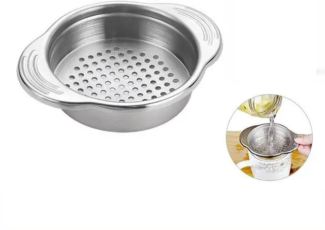 Alt view image 5 of 6 - Stainless Steel Canning Colander Food Can Strainer Fruit Can Sieve Colander Kitchen Tool for Tuna