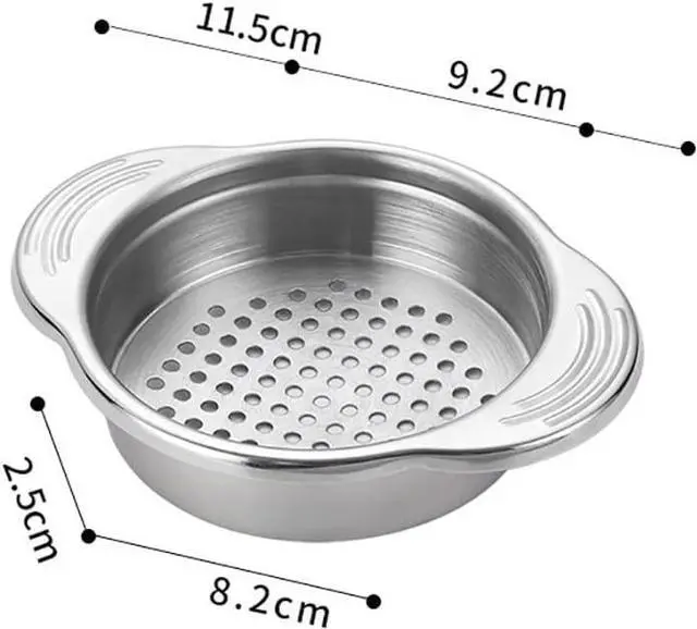 Alt view image 6 of 6 - Stainless Steel Canning Colander Food Can Strainer Fruit Can Sieve Colander Kitchen Tool for Tuna