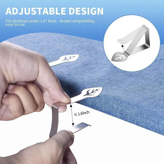 Alt view image 3 of 7 - Tablecloth Clips 12 Pack, Heavy Duty Stainless Steel Picnic Table Cloth Holder Clips, Windproof Tablecloth Clips for Outdoor Tables, Perfect for Restaurant Parties, Weddings, Camping