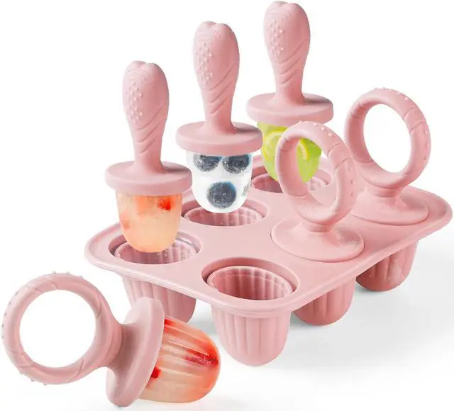 Main image of Silicone Baby Popsicle Molds, Toddlers Mini Freezer Pop Molds | BPA-Free, Food-Safe, Easy to Clean, Baby Ice Pop Mold with 6 Reusable Sticks for Fruit Juice, Yogurt, Breastmilk