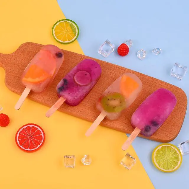 Alt view image 6 of 7 - WMKGG Popsicle Silicone Molds Set, 2 PCS Ice Cream Cakesicles Molds | (Standard Size/Green) with 50 Wooden Sticks for Cake Pop, Ice Pop, Cakesicles