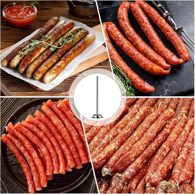 Alt view image 7 of 7 - 10mm Sausage Stuffer Tube, Stainless Sausage Stuffing Tubes, 10mm Stuffing Horn Compatible with Hakka, Lem and Other Brands Manual/Electric Sausage Stuffer, Universal 53mm Base