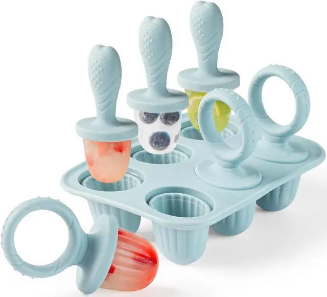 Main image of Silicone Baby Popsicle Molds, Toddlers Mini Freezer Pop Molds | BPA-Free, Food-Safe, Easy to Clean, Baby Ice Pop Mold with 6 Reusable Sticks for Fruit Juice, Yogurt, Breastmilk