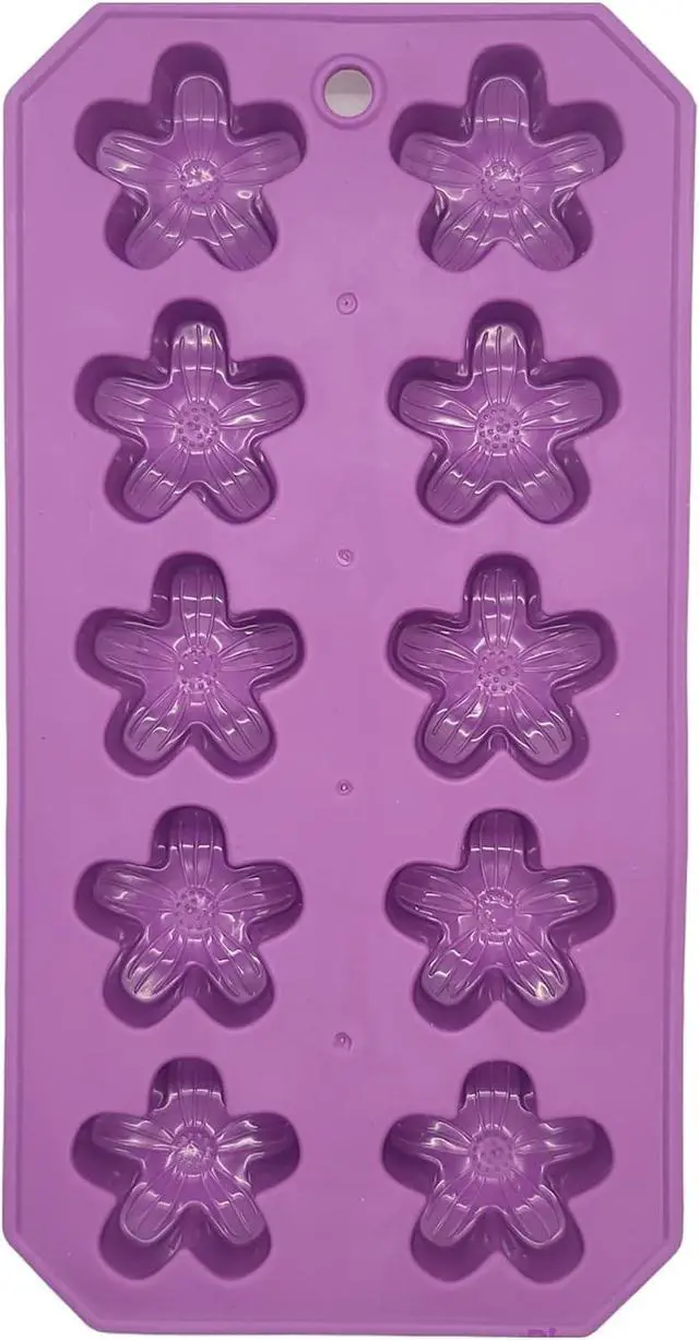 Main image of Handy Housewares Flexible Thermoplastic 10-Cube Ice Cube Tray - Fun Flower Shapes (1 Pack)
