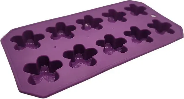 Alt view image 3 of 3 - Handy Housewares Flexible Thermoplastic 10-Cube Ice Cube Tray - Fun Flower Shapes (1 Pack)