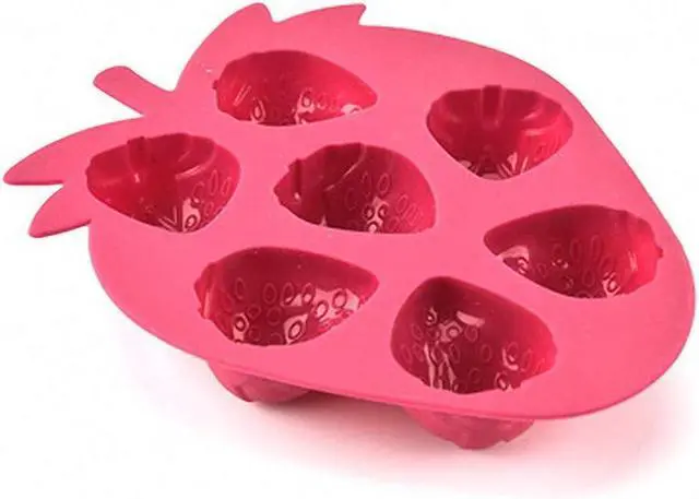 Alt view image 6 of 7 - 2Pcs Strawberry Ice Cube Tray, Strawberry Silicone Molds Set for Chocolate Candy Cake Cupcake Soap Baking Jello Cookie Wax Crayon Melts (Random Color)
