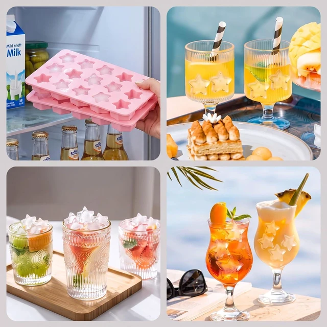 Alt view image 6 of 6 - Cute Ice Cube Trays,Star Silicone Ice Trays,Ice Cube Tray (Star) | Star shaped silicone ice cube trays,easy release non-stick,works for ice, chocolate, wax melts, soap, jello and pudding