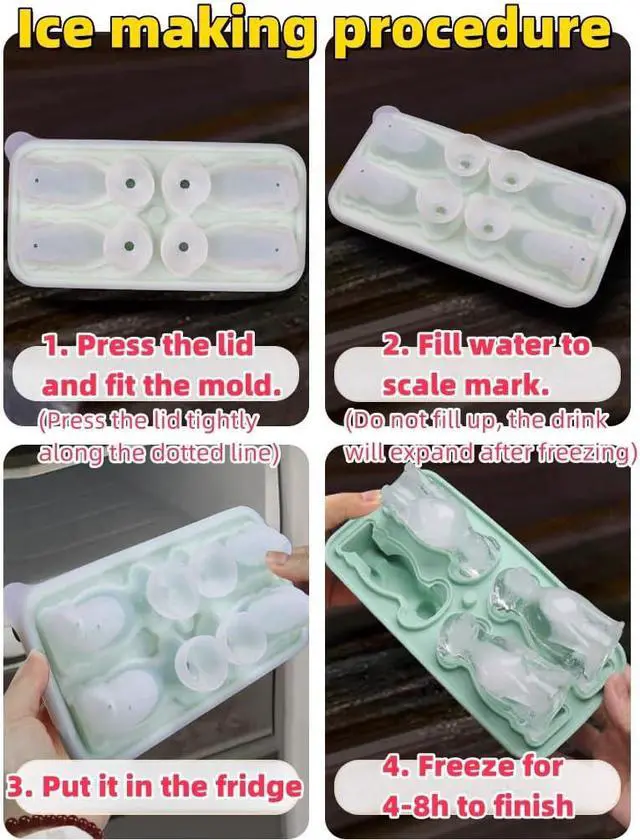 Alt view image 7 of 7 - 3D Labrador Ice Cube Mold, Cute Dog Silicone Popsicle Molds (Pink) | BPA-Free, Easy Demolding, Dishwasher Safe, Animal Popsicle Maker Mold, Cute Kids Ice Cream Molds, Ice Cube Tray for Toddlers