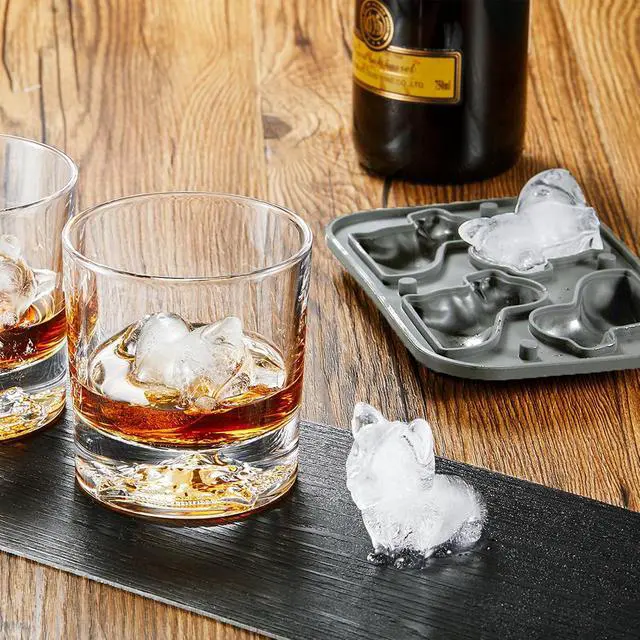 Alt view image 2 of 6 - Nax Caki Corgi Dog gifts 3D Ice Cube Mold Fun Shapes, Large Craft Ice Mold, Big Dog Ice Cube Trays for Whiskey Cocktails Bourbon