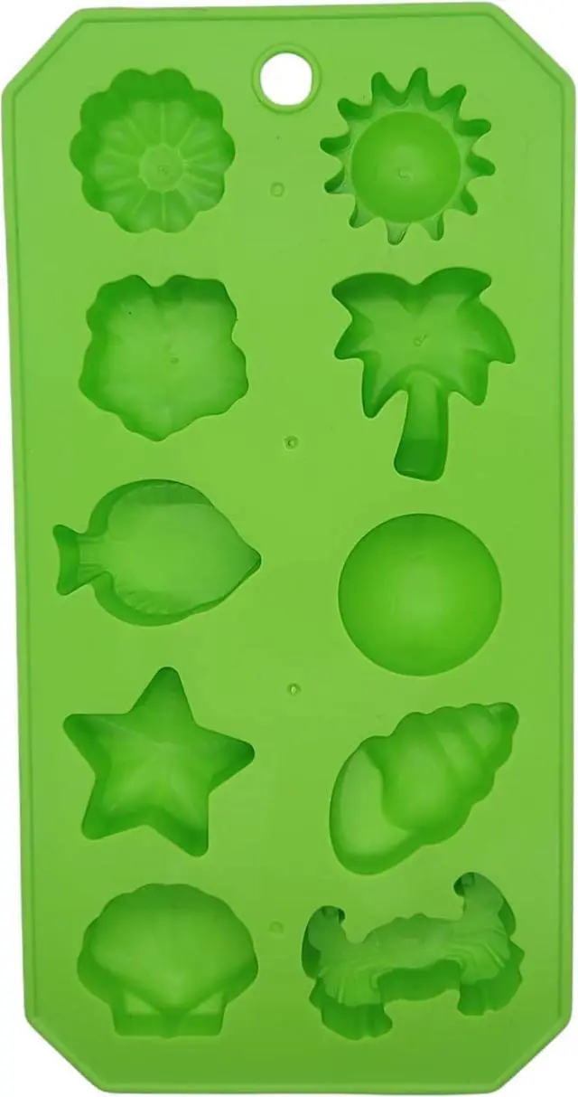 Main image of Handy Housewares Flexible Thermoplastic 10-Cube Ice Cube Tray - Fun Beach Shapes (1 Pack)