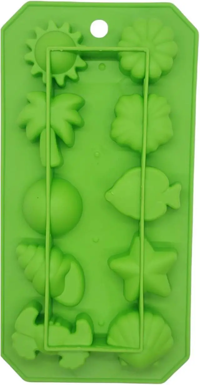 Alt view image 2 of 3 - Handy Housewares Flexible Thermoplastic 10-Cube Ice Cube Tray - Fun Beach Shapes (1 Pack)