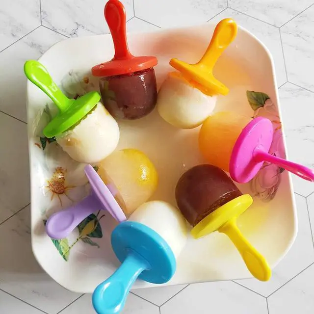 Alt view image 6 of 7 - Mini Silicone Popsicle Mold, 7-cavity DIY Ice Pop Mold with Colorful Plastic Sticks, Popsicle Makers for Egg Bites, Lollipop and Ice Cream Mould, Baby Food Storage Container, Non-Stick Ice Cube Trays