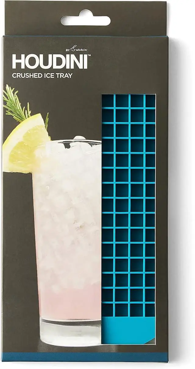 Alt view image 5 of 5 - Houdini Crushed Ice Cubes Tray, Produces 160 Mini Cubes, Blue