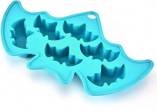 Alt view image 4 of 6 - 2Pcs Bat Ice Cube Trays, Bat Chocolate Candy Silicone Molds for Halloween Party Favor, Bat Shaped Cake Muffin Baking Pan, Mini Soap Wax Crayon Melt Mould (Random Color)