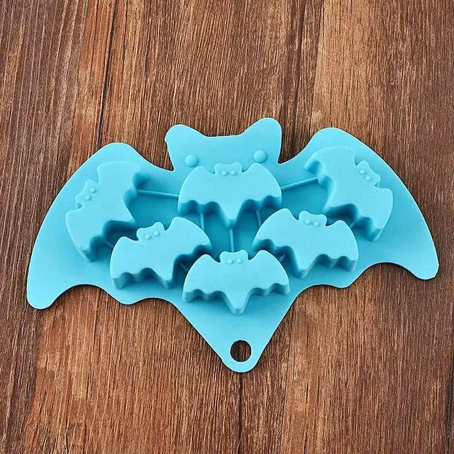 Alt view image 6 of 6 - 2Pcs Bat Ice Cube Trays, Bat Chocolate Candy Silicone Molds for Halloween Party Favor, Bat Shaped Cake Muffin Baking Pan, Mini Soap Wax Crayon Melt Mould (Random Color)