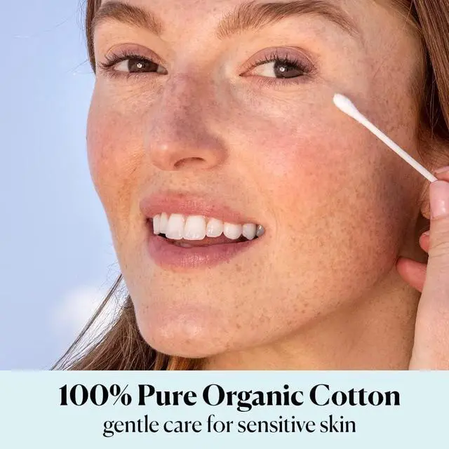 Alt view image 3 of 6 - Sky Organics Organic Cotton Swabs 500 Ct, 100% Pure, Natural, Chlorine-Free